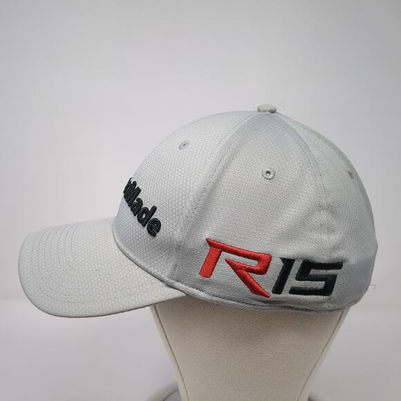 TaylorMade Aero Burner Fitted Baseball Cap Gray XL Embroidered Lightweight - Picture 3 of 10